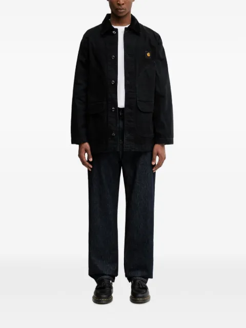 Carhartt WIP Prescott corduroy-collar logo-patch jacket Black I036983