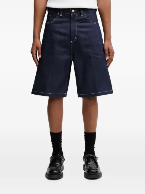 Carhartt WIP Brandon contrast-stitch denim shorts Blue I036543