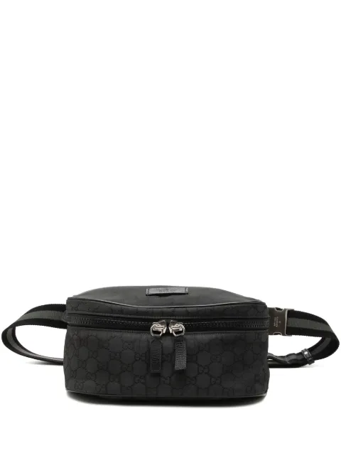Gucci Pre-Owned 2000-2015 GG Nylon Web belt bag Black 98KPWUL82UY9I7JH