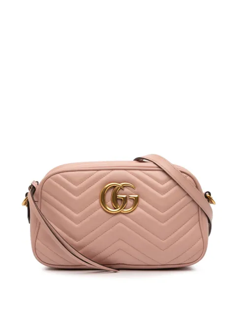 Gucci Pre-Owned 2016-2026 Small GG Marmont Matelasse Leather crossbody bag Pink N7SSC61384KT7ECU