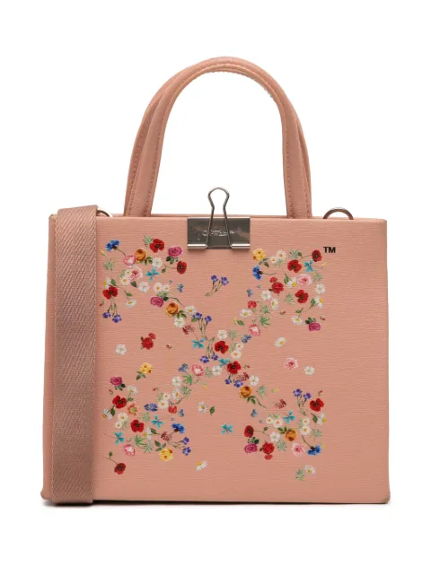 Off-White Pre-Owned 2021-2022 Mini Calfskin Box Flower Arrow satchel Brown BZ6IR3TCR2YW7OQF