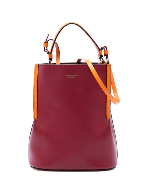 Burberry Pre-Owned 2018-2026 Small Leather Peggy Bucket Bag satchel Red 745ZD72KEHB4E32X
