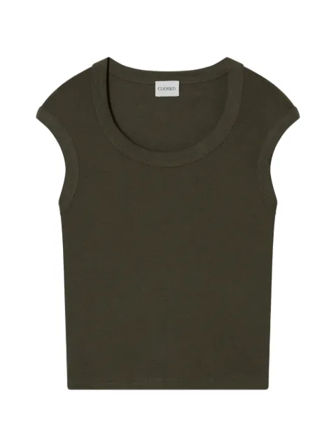 Closed cap-sleeve T-shirt Green C9500342022