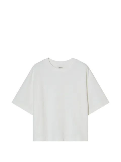 Closed back-slit ribbed T-shirt White C9561545422