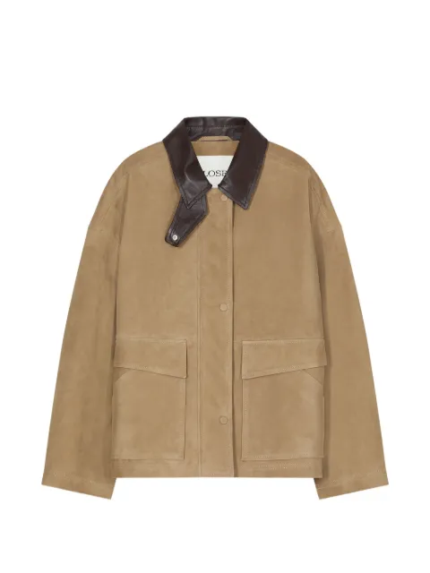 Closed suede leather jacket Neutrals C9750381G22