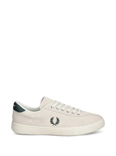 Fred Perry suede logo-embroidered sneakers Neutrals B2328
