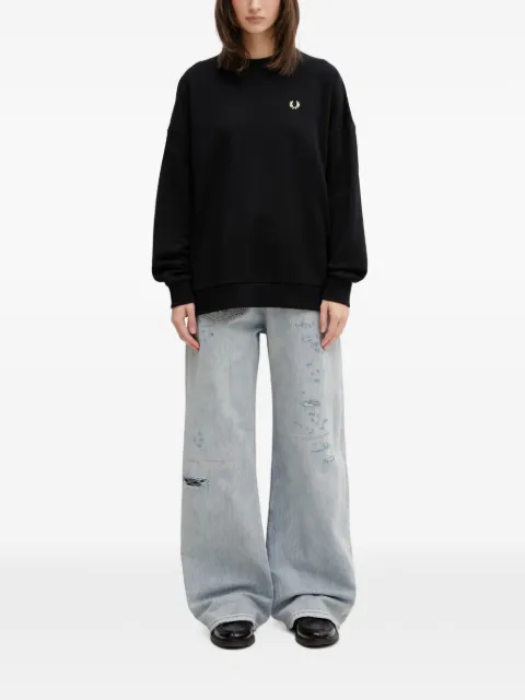 Fred Perry logo-embroidered sweatshirt Black G2173