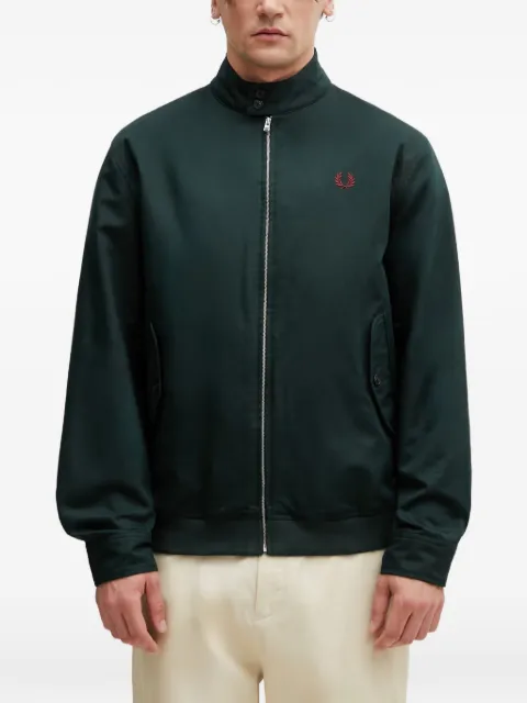 Fred Perry logo-embroidered Harrington jacket Green J2317