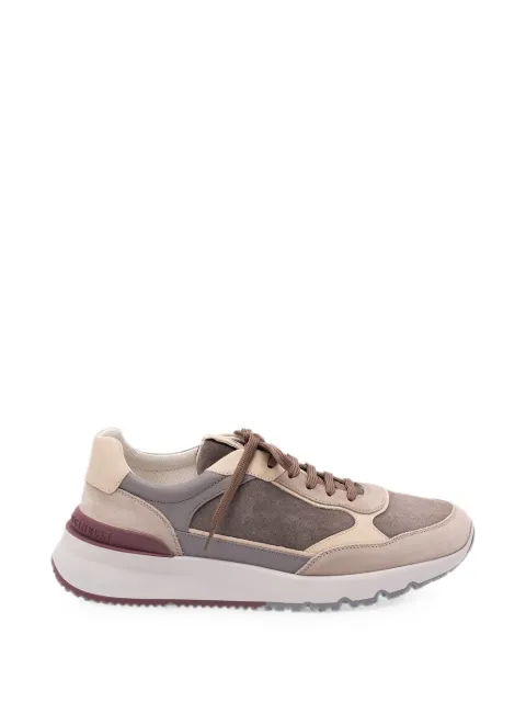 Brunello Cucinelli panelled leather sneakers Brown MZUSNEO355CYR60