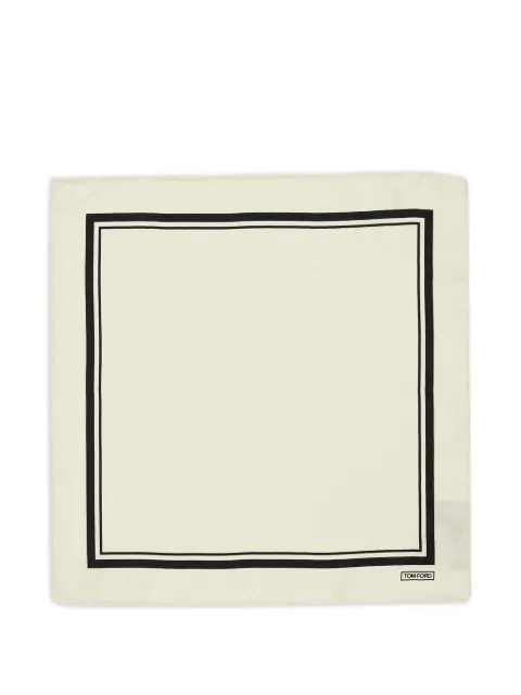 TOM FORD silk frame pocket square Neutrals SPR001SPP91