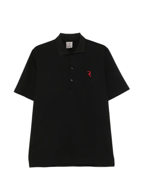 Rhun logo-embroidered short-sleeve polo shirt Black PE2609