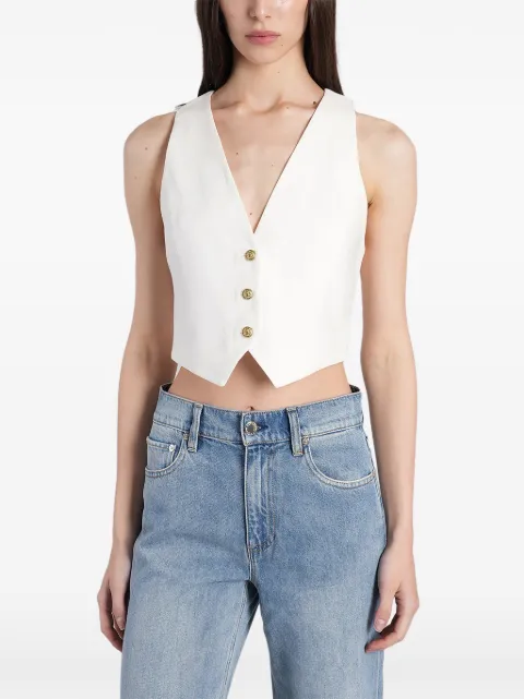 alice + olivia Donna button-up vest White CL000418905