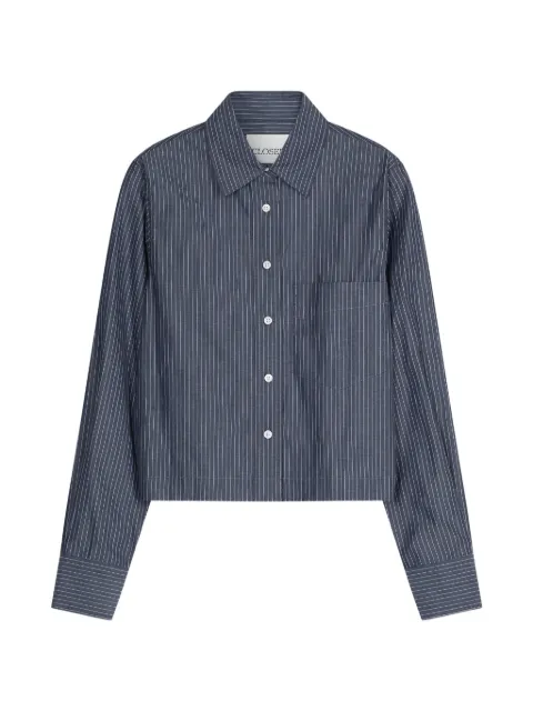 Closed pinstriped shirt Blue C9437522L22