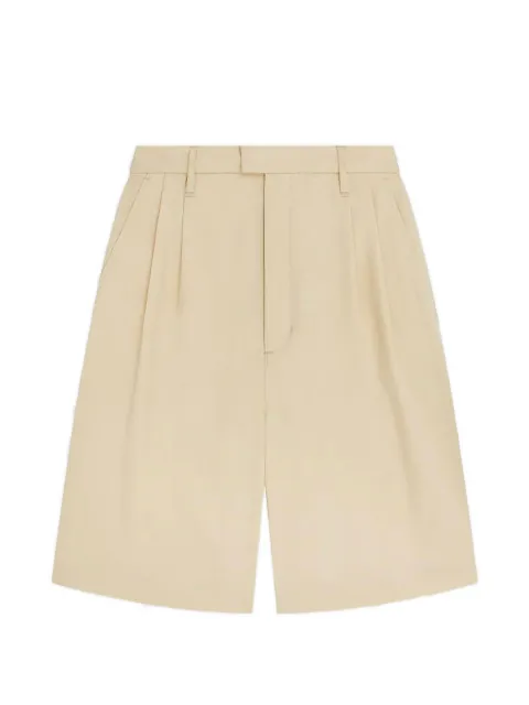 ABOUTBLANK pleated logo-embroidered shorts Neutrals SS26169ECR