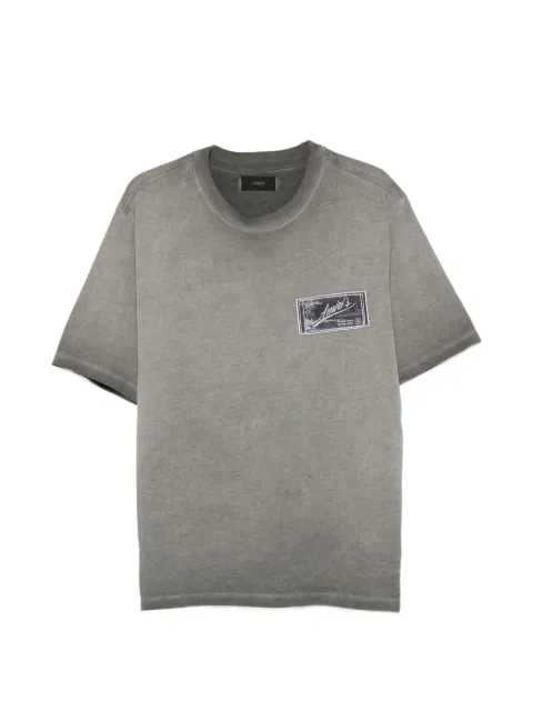 AMIRI faded logo-patch cotton T-shirt Grey AMTOJR1145