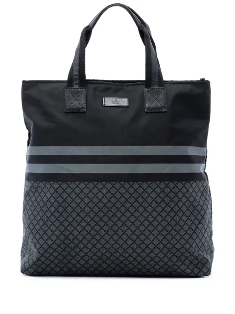 Gucci Pre-Owned 2016-2026 Diamante Nylon Web tote bag Black SIIV0UFE8GF3ZC5L