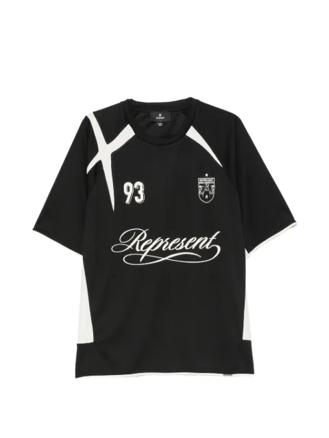 Represent Star Football logo-print T-shirt Black MLM10127301