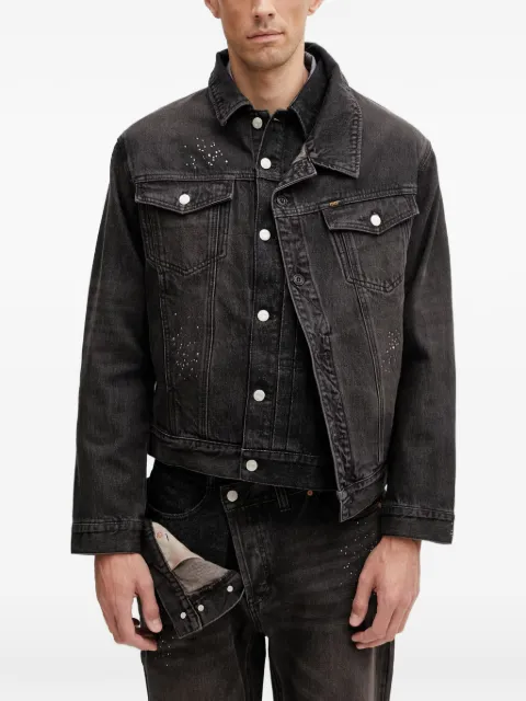 Andersson Bell crystal-embellished denim jacket Black AWA762U