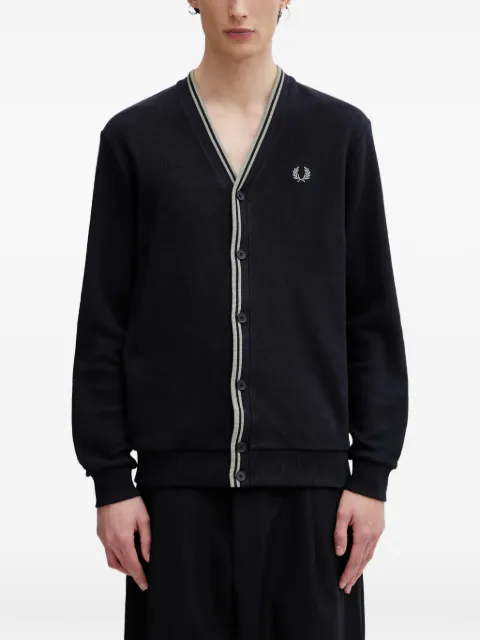 Fred Perry twin-tipped piqué cardigan Blue M2389