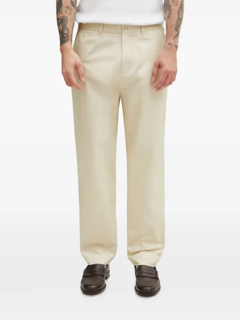 Fred Perry logo-embroidered straight-leg trousers Neutrals T2301