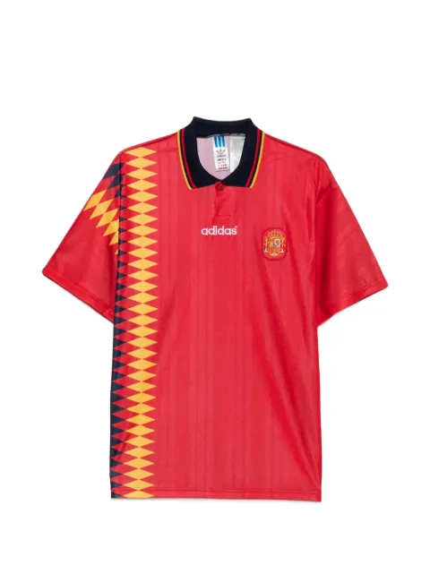 adidas diamond-pattern Spain polo shirt Red JN3707