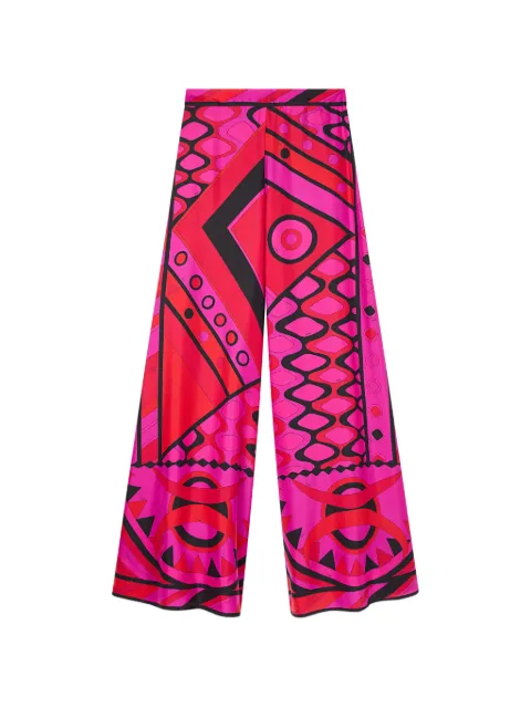 PUCCI Vivara-print silk palazzo pants Pink 6HRT026H871
