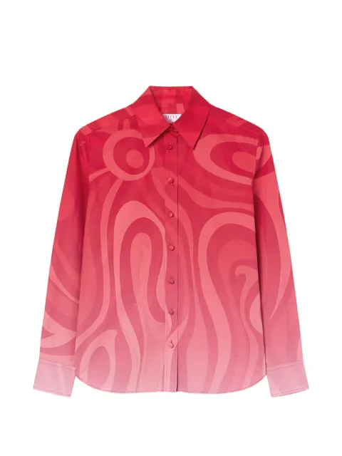 PUCCI Marmo degradé-print popeline shirt Red 6HRJ036H765