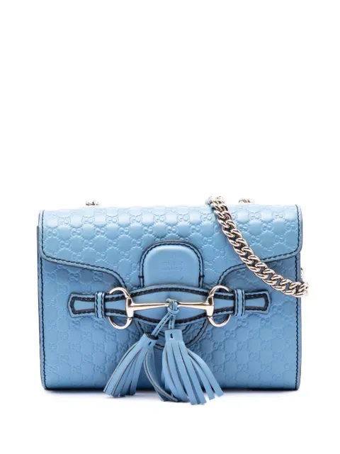Gucci Pre-Owned 2016-2026 Mini Microguccissima Emily crossbody bag Blue WK1PNCF6O9XRSOX9