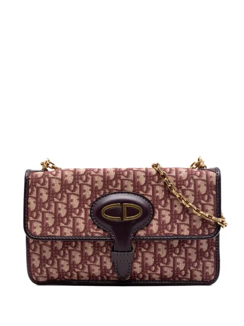 Christian Dior Pre-Owned 2017 Oblique Canvas Chain crossbody bag Red 6OZU8V9A9XRIZS9W