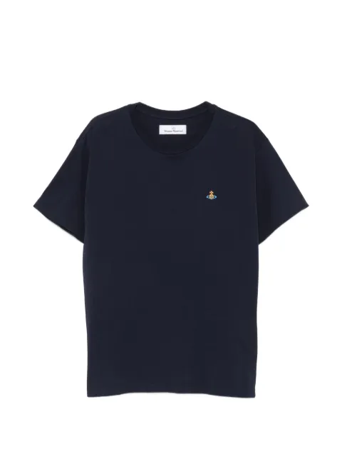 Vivienne Westwood Orb-embroidered crew-neck T-shirt Blue 3G010013J00BL