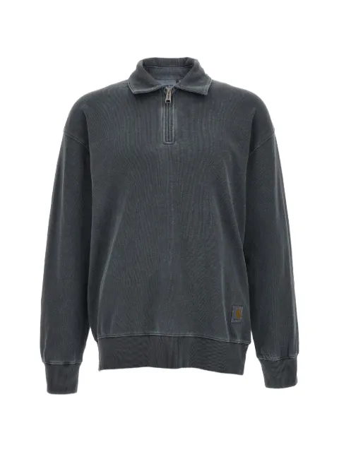 Carhartt WIP Harper garment-dyed zip-fastening polo shirt Grey I0368933IWGD
