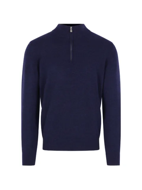 Brunello Cucinelli half-zip cashmere sweater Blue M2200124CJK18