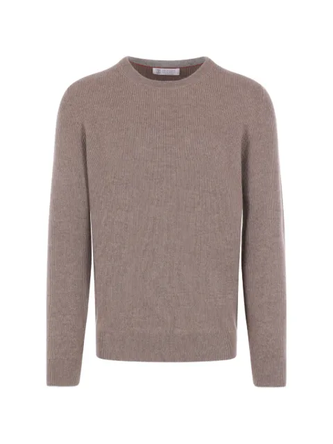 Brunello Cucinelli ribbed-knit cashmere sweater Neutrals M2229510CP849