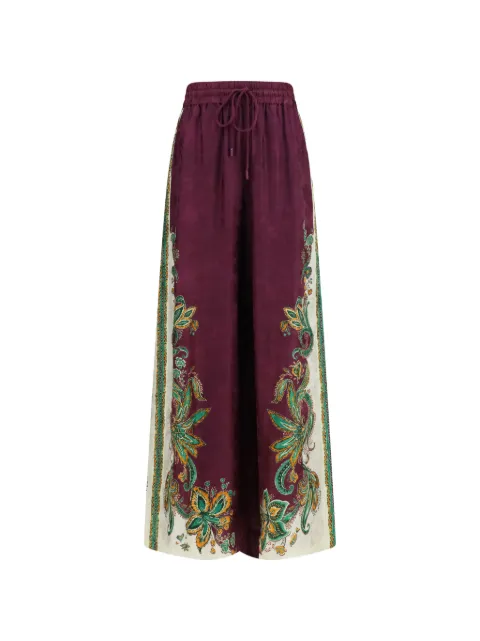 ALEMAIS Ruthie paisley-print trousers Red 7652P
