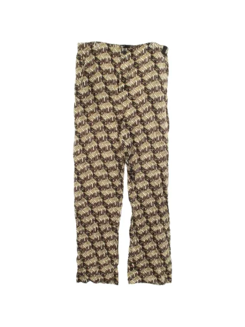 Fendi Pre-Owned 2010s patterned silk trousers Brown 1071738