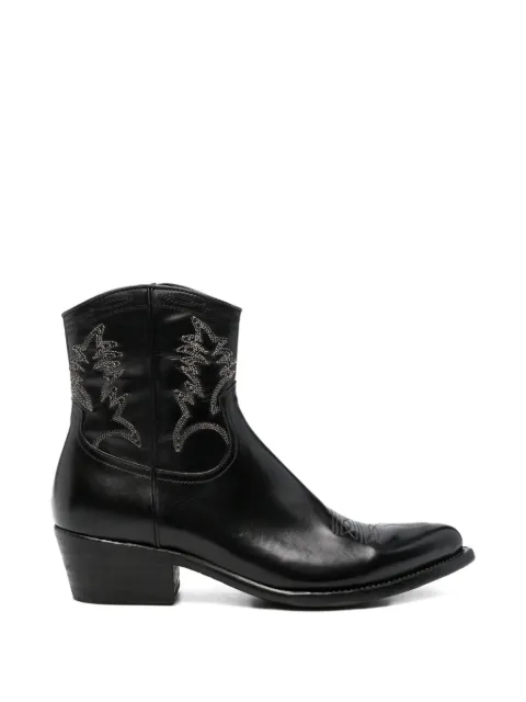 ERALDO Western-style embroidered boots Black SUPU