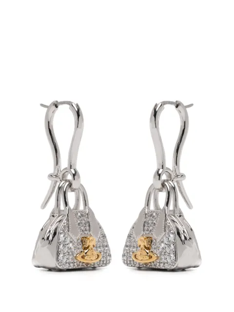Vivienne Westwood Yasmine Orb-plaque crystal-embellished earrings Silver 6202018602P133