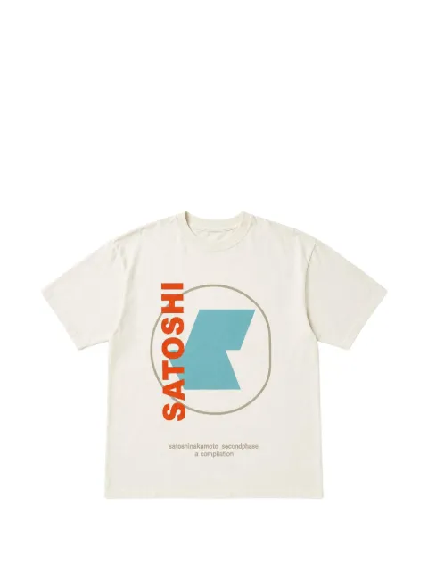 SATOSHI NAKAMOTO graphic-print T-shirt Neutrals SAT018