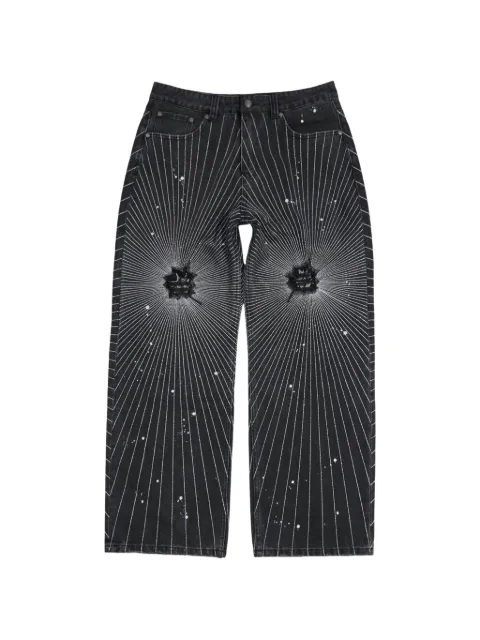 BIRTH OF ROYAL CHILD Radiant Beam distressed jeans Black BC25FWPT12