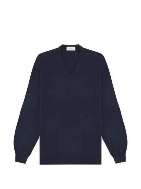 Piacenza 1733 V-neck cashmere sweatshirt Blue 8579CB228F12STOCK