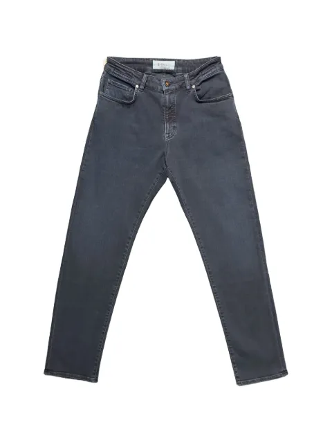 BARMAS cotton slim-fit tapered-leg jeans Grey DAMTEB144L227