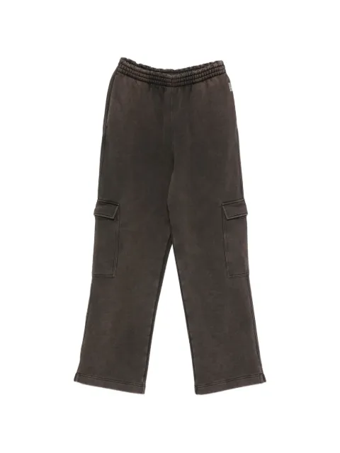 Represent Initial logo-plaque cotton cargo track pants Brown INM0001817