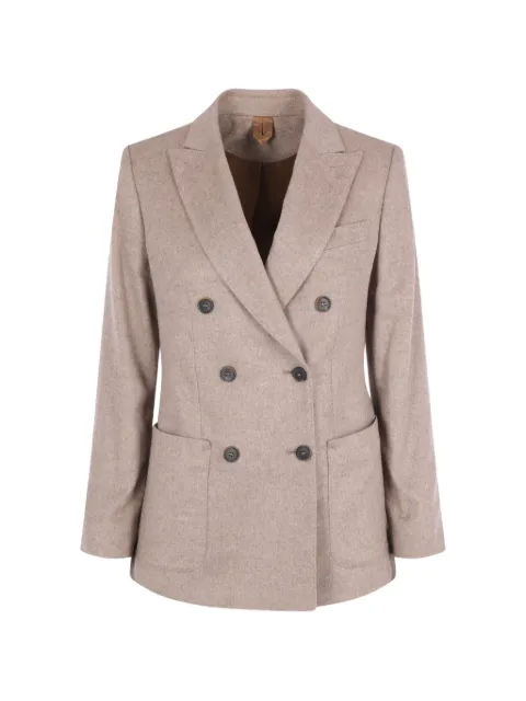 Max Mara double-breasted peak-lapels blazer Neutrals 2621046171600