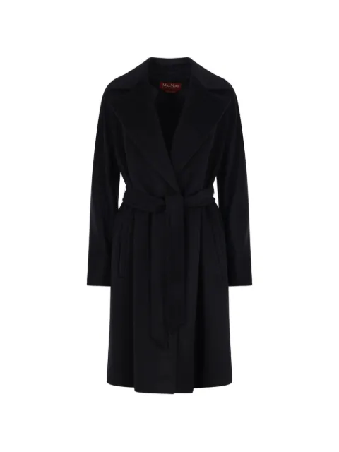 Max Mara belted notch-lapel coat Black 2626016081600