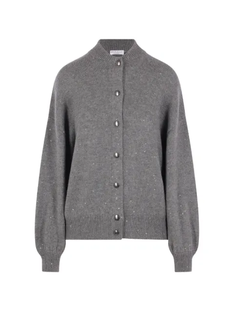 Brunello Cucinelli sequin-embellished button-up cardigan Grey M73540806CJ074