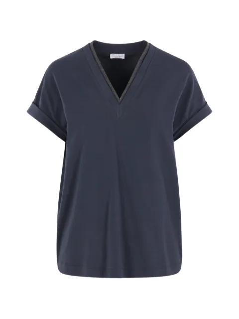 Brunello Cucinelli rolled-cuff T-shirt Blue M0T18BD222C3186