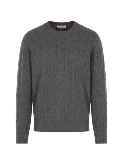 Brunello Cucinelli cable-knit cashmere sweater Grey M22707200CHE50