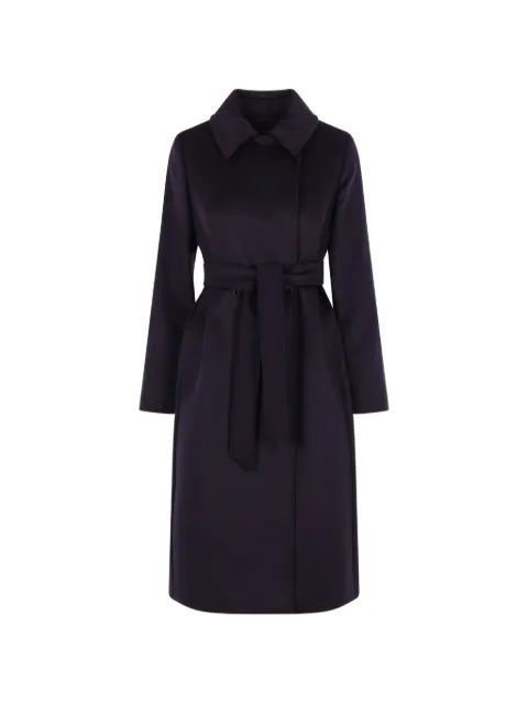 Max Mara belted pick-stitch coat Purple 2626016061600