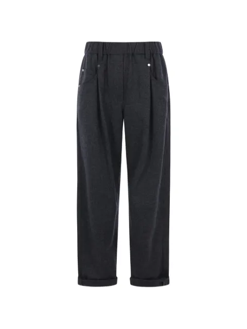 Brunello Cucinelli Monili-detail pleated-front trousers Grey MB162P8417C033