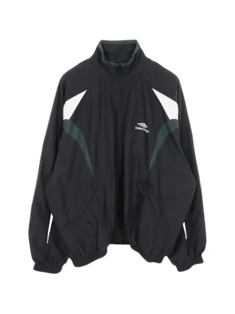Balenciaga Pre-Owned 2010s logo-embroidered track jacket Black 1071380